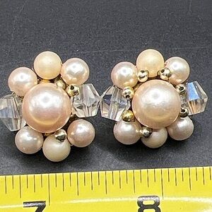 Vintage 1950’s Japan Cluster Bead Earrings